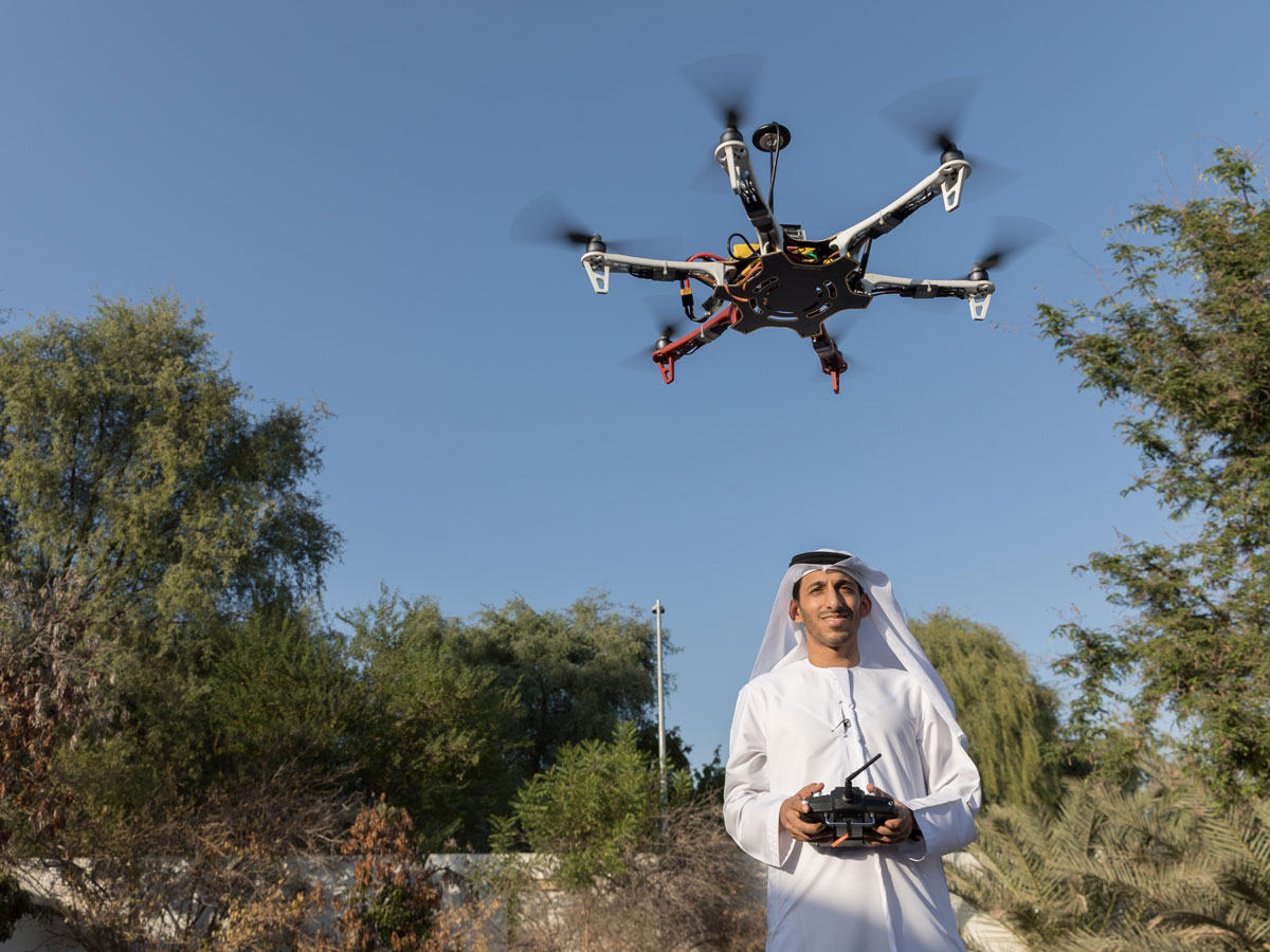Mohammad Al-Shamsi and a drone